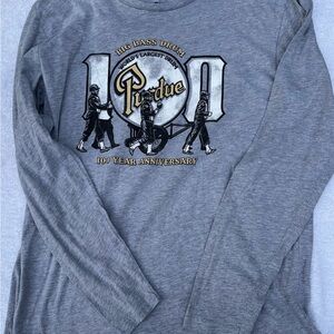 Purdue Big Bass Drum Gray Long Sleeve Shirt